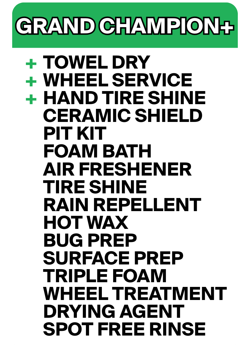 Grand Champion+ package inclusions