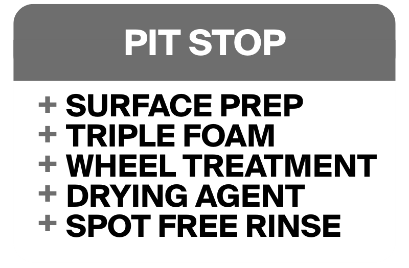 Pit Stop package inclusions