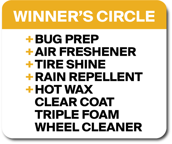 Winner’s Circle package inclusions